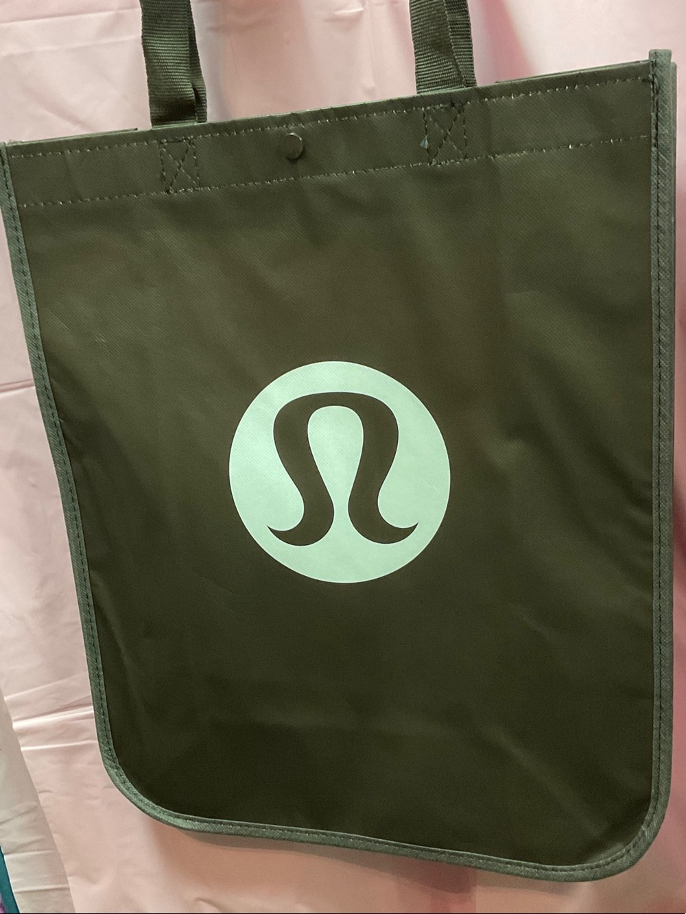 lululemon athletica brownTote with white Logo